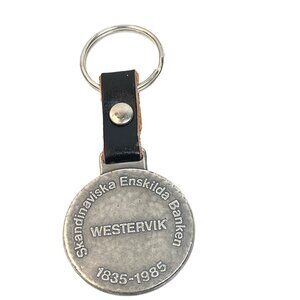 Skandinaviska Enskilda Banken Keychain 1835-1985 Anniversary Edition Leather Str